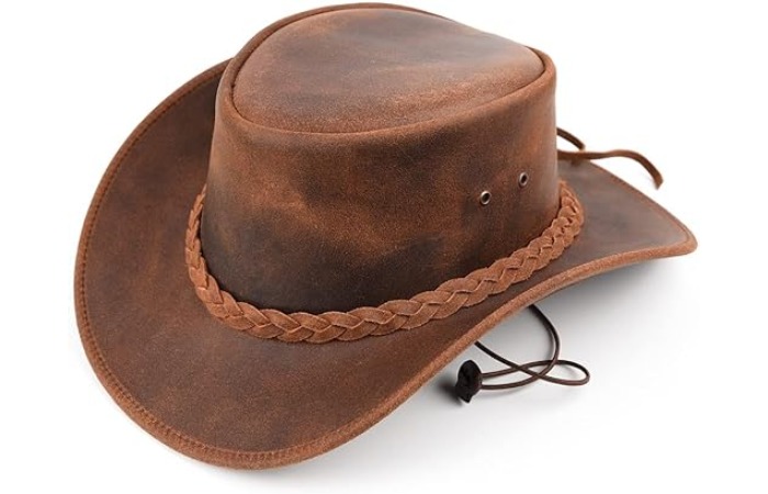 Western Leather Cowboy Hat