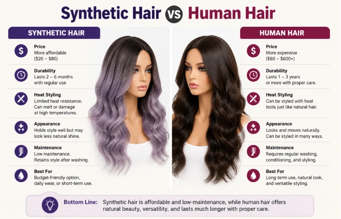 Synthetic Hair vs Human Hair
